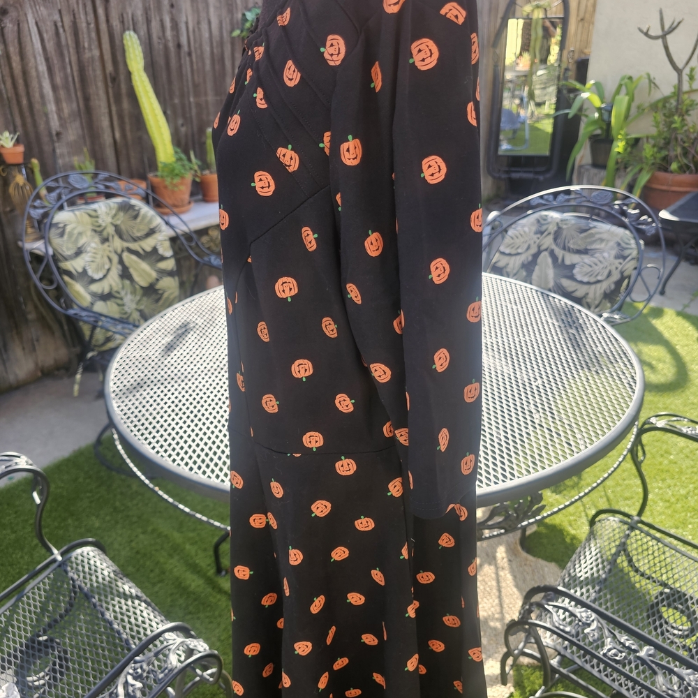 Modcloth Black and Orange Polka Dot Dress - Picture 13 of 14